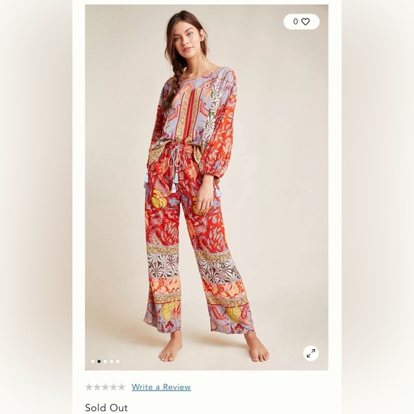 Anthropologie Pants - Anthropologie Sonrisa Paisley Set